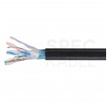 Kabel sieciowy F/UTP kat.5e skrętka 4x2x0,51mm zewnętrzny żelowany PE czarny Alantec