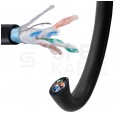 Kabel sieciowy F/UTP kat.5e skrętka 4x2x0,51mm zewnętrzny żelowany PE czarny Alantec