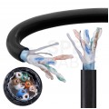 Kabel sieciowy F/UTP kat.5e skrętka 4x2x0,51mm zewnętrzny żelowany PE czarny Alantec