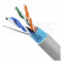 Kabel sieciowy F/UTP kat.5e skrętka 4x2x0,5mm wewnętrzny PVC szary Bitner