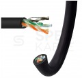 Kabel sieciowy F/UTP kat.5e skrętka 4x2x0,5mm zewnętrzny żelowany PE czarny Bitner