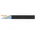 Kabel sieciowy F/UTP kat.5e skrętka 4x2x0,5mm zewnętrzny żelowany PE czarny Bitner