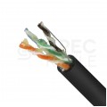 Kabel sieciowy F/UTP kat.5e skrętka 4x2x0,5mm zewnętrzny żelowany PE czarny Bitner