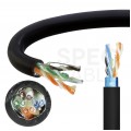 Kabel sieciowy F/UTP kat.5e skrętka 4x2x0,5mm zewnętrzny żelowany PE czarny Bitner