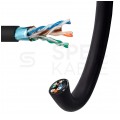 Kabel sieciowy F/UTP kat.5e skrętka 4x2x0,5mm zewnętrzny żelowany PE czarny NEKU