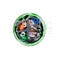 Kabel sieciowy F/UTP kat.6 skrętka 4x2x0,51mm wewnętrzny B2ca bezhalogenowy LSOH zielony Corning