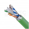Kabel sieciowy F/UTP kat.6 skrętka 4x2x0,51mm wewnętrzny B2ca bezhalogenowy LSOH zielony Corning