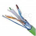 Kabel sieciowy F/UTP kat.6 skrętka 4x2x0,51mm wewnętrzny Dca bezhalogenowy LSOH zielony Corning