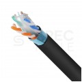 Kabel sieciowy F/UTP kat.6 skrętka 4x2x0,55mm zewnętrzny suchy PE czarny SecurityNET