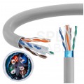 Kabel sieciowy F/UTP kat.6 skrętka 4x2x0,56mm wewnętrzny PVC szary SecurityNET
