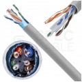 Kabel sieciowy F/UTP kat.6 skrętka 4x2x0,56mm wewnętrzny PVC szary SecurityNET