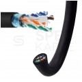 Kabel sieciowy F/UTP kat.6A skrętka 4x2x0,56mm zewnętrzny suchy PE czarny SecurityNET