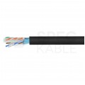 Kabel sieciowy F/UTP kat.6A skrętka 4x2x0,56mm zewnętrzny żelowany PE czarny SecurityNET