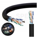 Kabel sieciowy F/UTP kat.6A skrętka 4x2x0,57mm zewnętrzny suchy PE czarny SecurityNET