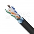 Kabel sieciowy F/UTP kat.6A skrętka 4x2x0,57mm zewnętrzny suchy PE czarny SecurityNET