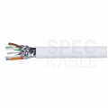 Kabel sieciowy S/FTP kat.7 skrętka 4x2x0,46mm wewnętrzny bezhalogenowy LSOH szary linka Telegärtner