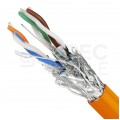 Kabel sieciowy S/FTP kat.7 skrętka 4x2x0,56mm wewnętrzny Dca bezhalogenowy LSOH pomarańczowy SecurityNet