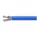 Kabel sieciowy S/FTP kat.7 skrętka 4x2x0,57mm wewnętrzny Dca bezhalogenowy LSOH niebieski Telegärtner