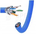 Kabel sieciowy S/FTP kat.7 skrętka 4x2x0,57mm wewnętrzny Dca bezhalogenowy LSOH niebieski Telegärtner