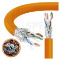 Kabel sieciowy S/FTP kat.7 skrętka 4x2x0,57mm wewnętrzny Dca bezhalogenowy LSOH pomarańczowy NEKU