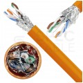 Kabel sieciowy S/FTP kat.7 skrętka 4x2x0,57mm wewnętrzny Dca bezhalogenowy LSOH pomarańczowy NEKU