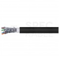 Kabel sieciowy S/FTP kat.7 skrętka 4x2x0,57mm zewnętrzny żelowany PE czarny Satec