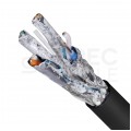 Kabel sieciowy S/FTP kat.7 skrętka 4x2x0,57mm zewnętrzny żelowany PE czarny SecurityNET