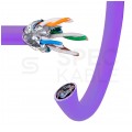 Kabel sieciowy S/FTP kat.7A skrętka 4x2x0,57mm wewnętrzny Dca bezhalogenowy LSOH fioletowy Molex