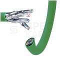 Kabel sieciowy S/FTP kat.8.2 skrętka 4x2x0,6mm wewnętrzny Dca bezhalogenowy LSOH zielony DIGITUS