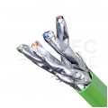 Kabel sieciowy S/FTP kat.8.2 skrętka 4x2x0,6mm wewnętrzny Dca bezhalogenowy LSOH zielony DIGITUS