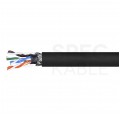 Kabel sieciowy S/UTP kat.5e skrętka 4x2x0,48mm zewnętrzny suchy PVC czarny linka BiTsound Bitner
