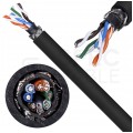 Kabel sieciowy S/UTP kat.5e skrętka 4x2x0,48mm zewnętrzny suchy PVC czarny linka BiTsound Bitner