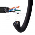 Kabel sieciowy S/UTP kat.5e skrętka 4x2x0,48mm zewnętrzny suchy PVC czarny linka BiTsound Bitner