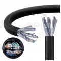 Kabel sieciowy U/FTP kat.6A skrętka 4x2x0,57mm zewnętrzny suchy PE czarny Alantec