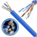 Kabel sieciowy U/UTP kat.5e skrętka 4x2x0,48mm wewnętrzny FRPVC niebieski linka Alantec