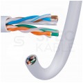 Kabel sieciowy U/UTP kat.5e skrętka 4x2x0,48mm wewnętrzny FRPVC szary linka Alantec