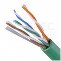Kabel sieciowy U/UTP kat.5e skrętka 4x2x0,48mm wewnętrzny FRPVC zielony linka Alantec