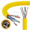 Kabel sieciowy U/UTP kat.5e skrętka 4x2x0,48mm wewnętrzny FRPVC żółty linka Alantec