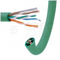 Kabel sieciowy U/UTP kat.5e skrętka 4x2x0,48mm wewnętrzny PVC zielony linka Alantec