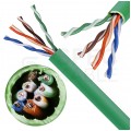 Kabel sieciowy U/UTP kat.5e skrętka 4x2x0,51mm wewnętrzny bezhalogenowy LSOH zielony Corning 3M