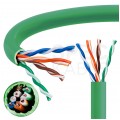 Kabel sieciowy U/UTP kat.5e skrętka 4x2x0,51mm wewnętrzny bezhalogenowy LSOH zielony Corning