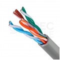 Kabel sieciowy U/UTP kat.5e skrętka 4x2x0,51mm wewnętrzny Eca PVC szary Molex