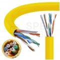 Kabel sieciowy U/UTP kat.5e skrętka 4x2x0,51mm wewnętrzny FRPVC żółty Alantec