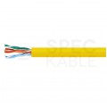 Kabel sieciowy U/UTP kat.5e skrętka 4x2x0,51mm wewnętrzny PVC żółty Molex