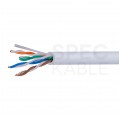 Kabel sieciowy U/UTP kat.5e skrętka 4x2x0,51mm wewnętrzny wzmocniony FRPVC szary STRONG Alantec