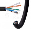 Kabel sieciowy U/UTP kat.5e skrętka 4x2x0,51mm zewnętrzny suchy PE czarny Alantec