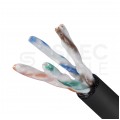 Kabel sieciowy U/UTP kat.5e skrętka 4x2x0,51mm zewnętrzny żelowany PE czarny Alantec