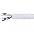 Kabel sieciowy U/UTP kat.5e skrętka 4x2x0,5mm wewnętrzny B2ca bezhalogenowy LSOH biały SecurityNET