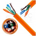 Kabel sieciowy U/UTP kat.5e skrętka 4x2x0,5mm wewnętrzny Dca bezhalogenowy LSOH pomarańczowy Bitner