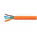 Kabel sieciowy U/UTP kat.5e skrętka 4x2x0,5mm wewnętrzny Dca bezhalogenowy LSOH pomarańczowy Bitner